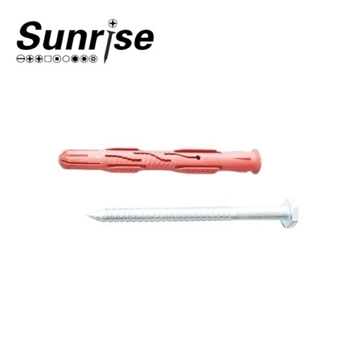 สกรูขยายตัวแบบขับเคลื่อนชนิดใหม่ไนลอนสีแดง
