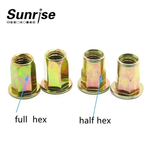 RIVET NUT FULL HEX FLAT HEAD 6